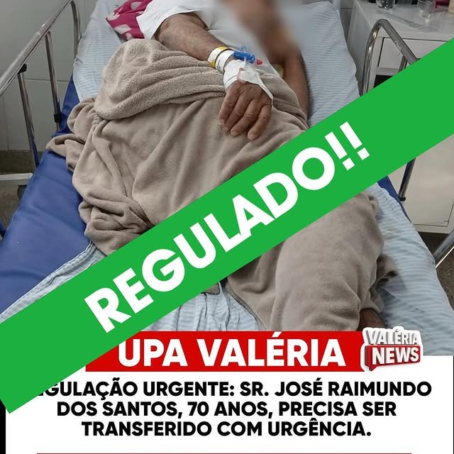 Internado na UPA de Valéria, José Raimundo dos Santos, de 70 anos, precisou de regulação urgente …