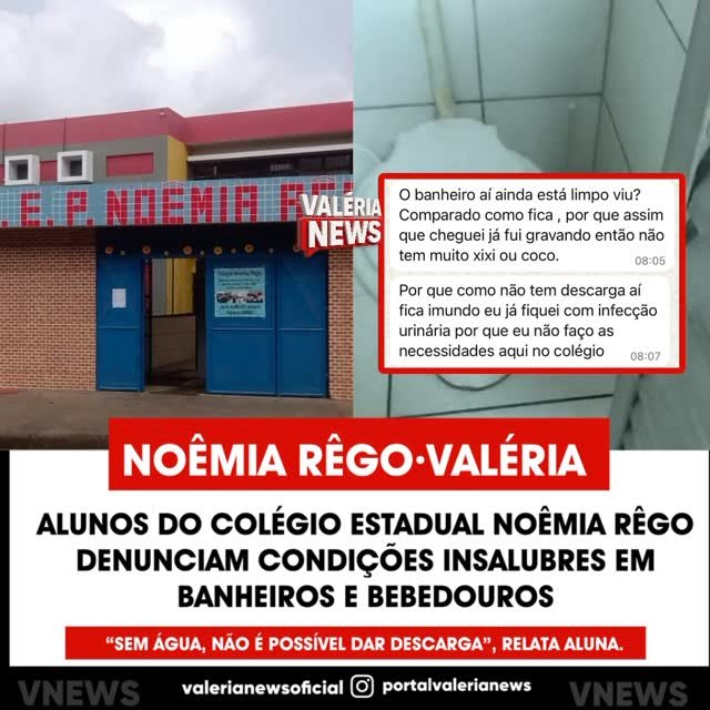 Alunos do Colégio Estadual Professora Noêmia Rêgo, em Boca da Mata de Valéria, denunciaram condiç…