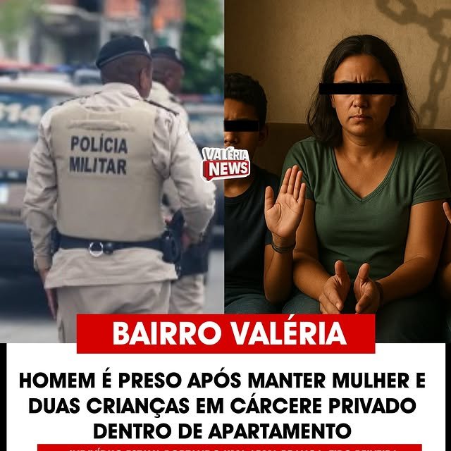 Um homem foi preso na noite do último sábado (13) após manter uma mulher e duas crianças reféns d…