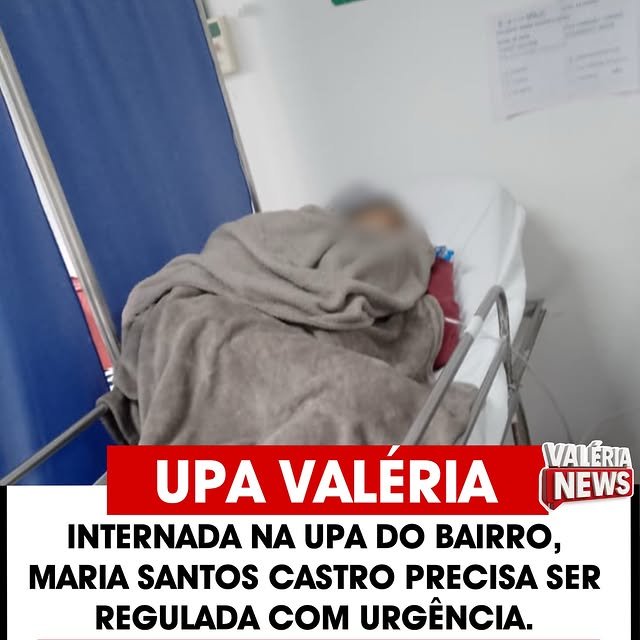 Maria Santos Castro, 89 anos, está internada na UPA do bairro Valéria e aguarda transferência urg…