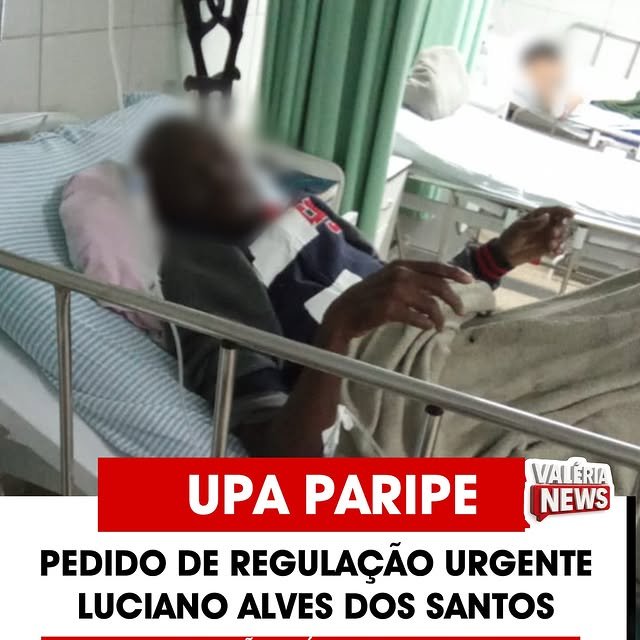 O paciente Luciano Alves dos Santos, internado na UPA do bairro Valéria, aguarda transferência pe…