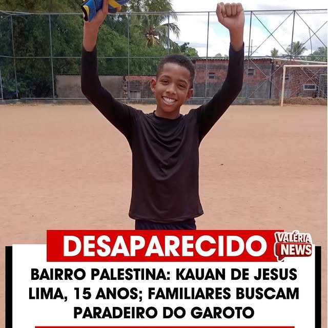 A família de Kauan de Jesus Lima, de 15 anos, busca informações sobre o paradeiro do adolescente,…