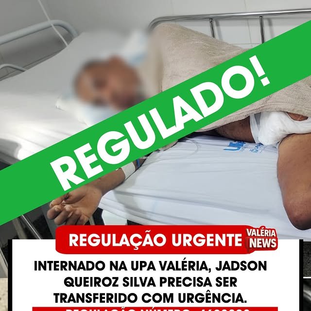Jadson Queiroz Silva estava internado na UPA do bairro Valéria e foi regulado para um hospital qu…