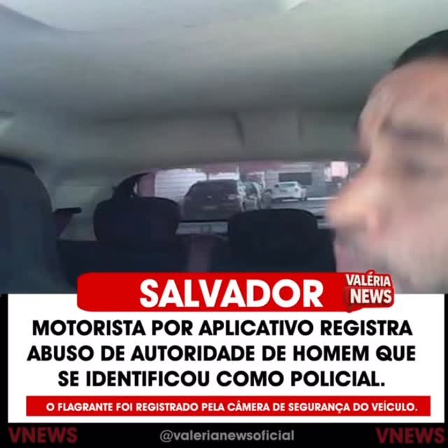 O motorista de aplicativo Afonso Alves registrou um momento de tensão