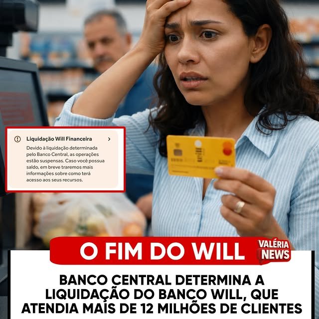 Nesta quarta-feira (21), o Banco Central decretou a liquidação extrajudicial da Will Financeira S.A