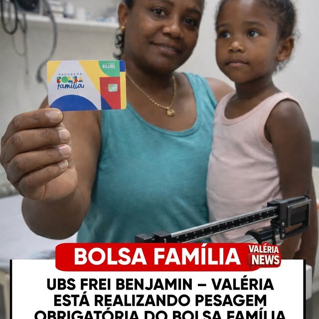 A UBS Frei Benjamin, localizada na Rua da Matriz, no bairro de Valéria, está realizando a pesagem…