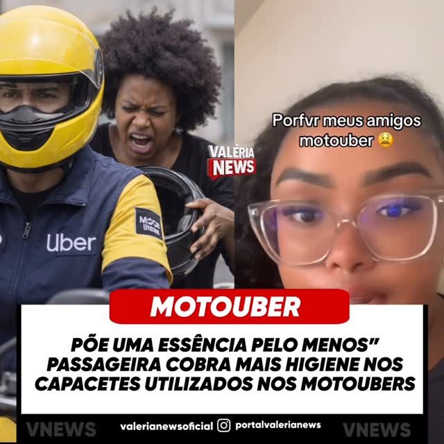 Uma passageira do serviço de motoUber usou as redes sociais para relatar o incômodo causado pelo …