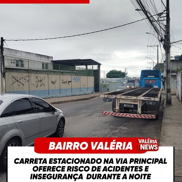 Carreta estacionada na Rua da Matriz, em frente à Rua George Bonnet (conhecida como Rua do Ovo), …