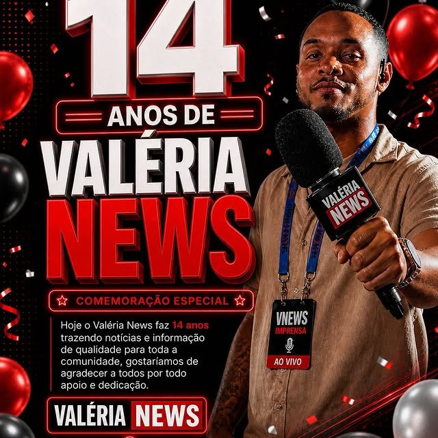 Hoje, dia 1º de maio de 2026, o Valéria News completa 14 anos! A gente começou lá em 2012, no Fac…